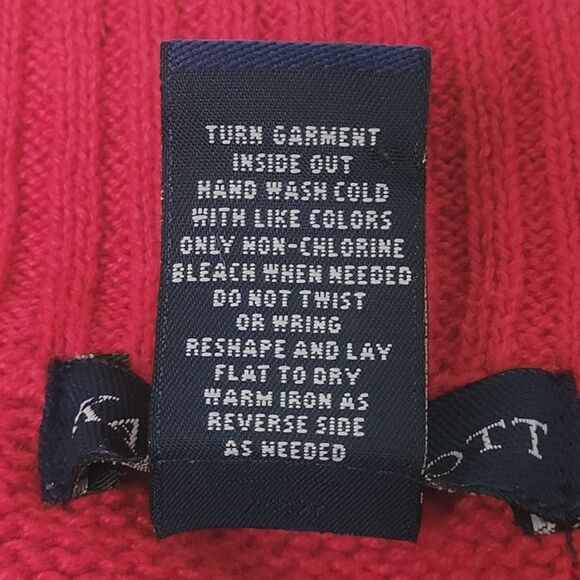 VTG Karen Scott Ugly Christmas Sweater Vest Red Xmas Trees Bling Full Zip Medium - Picture 10 of 10